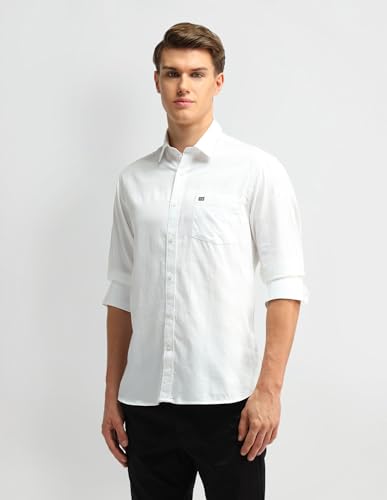 Arrow Sports Men's Tailored Fit Shirt (ASAISH1806_White