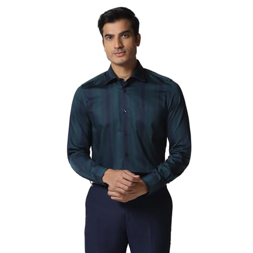 blackberrys Men Red India Slim Fit Shirt | Solid Red Shirt with Full Sleeves, Streamlined Silhouette and Contemporary Styling for Work and Smart Casual Wear | Size 42, Color Blue
