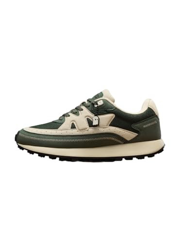 The Souled Store Milano: Olive Women and Girls Low Top Sneakers Olive and Off-White Retro Trainer Microfibre Suede and Engineered Mesh Cushioned Sole Chunky Retro Sneakers