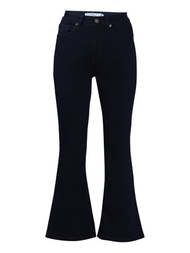 VERO MODA Women's Bootcut Fit High Rise Dark Blue Jeans