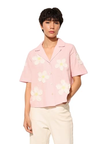 ONLY Women's Regular Fit Pink Shirt