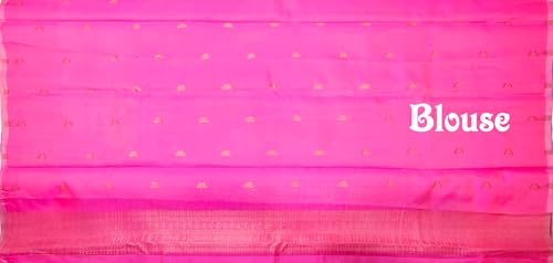 SREE KUMARAN Women's Kanchipuram Kubera Silk Pure Pattu Sarees – Pelli Sandadi Butta With Blouse