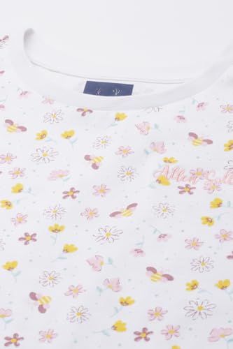 Allen Solly Girl's Regular Fit T-Shirt (AGKCERGPC65338_White