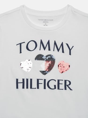 Girls Graphic Regular Fit Cotton T-Shirt White
