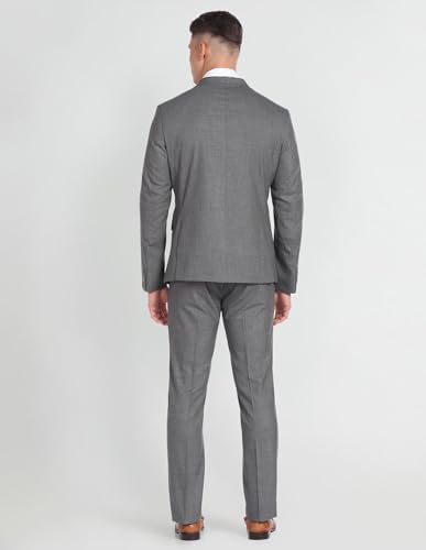 Arrow Solid Tailored Fit Formal Suit Grey