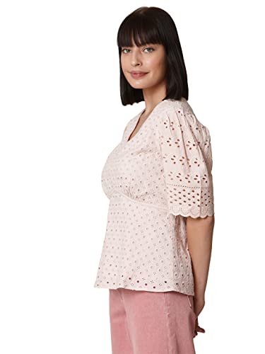 VERO MODA Women's Regular Fit Top (10240202_Sepia Rose_Large)