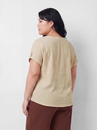 Max Women Textured Top (Beige_XS)