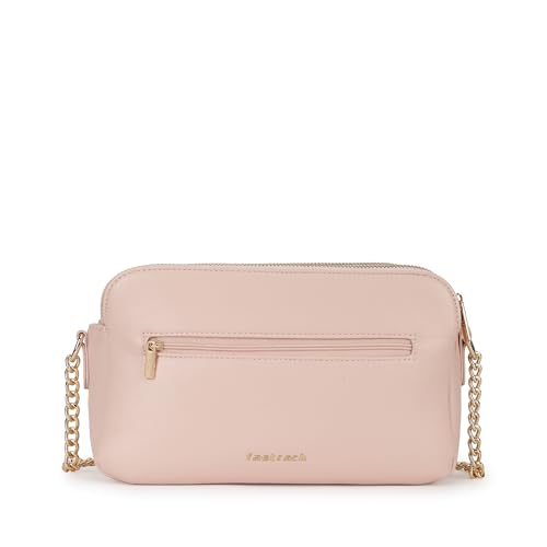 Fastrack Pastel Quilt Sling Bag for Women | Lightweight Quilted Crossbody with 3 Zippered Compartments, Detachable Strap and Soft-Tone Hardware | Stylish Everyday Sling for Casual Outings and College