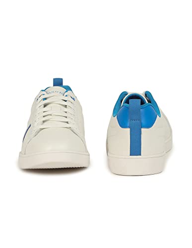 U.S. Polo Assn. Mens Salvador 3.0 BLU White Sneaker - 7 UK (2FD22008W01)