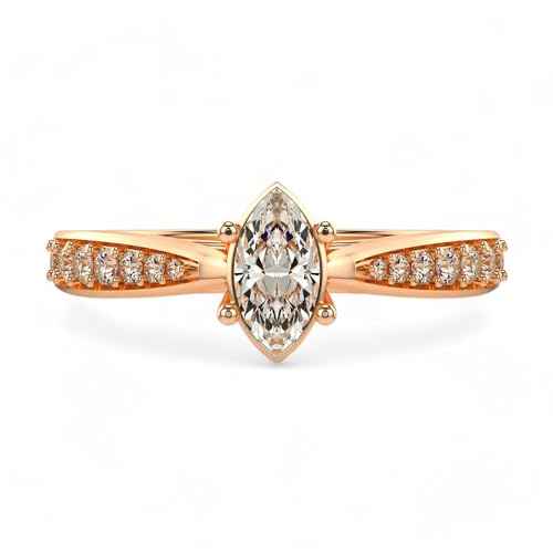 VALANOVA Hallmarked 14K Gold & Certified Lab Grown Diamond 0.53cts | Ring For Women's/Girls | Stylish & Elegant | VGR0465M | Ring Size: 11