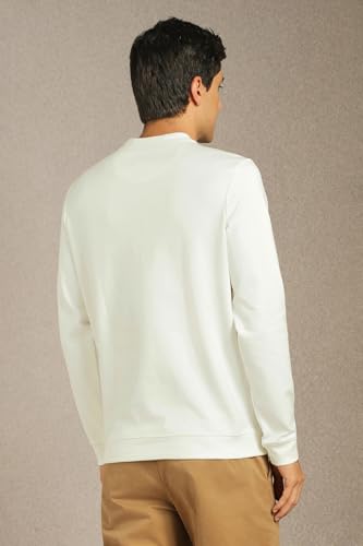 Men Casual White Graphic Print Sweatshirt