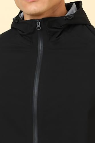 Allen Solly Men's A-Line Coat (ASJKLJRGF848032_Black