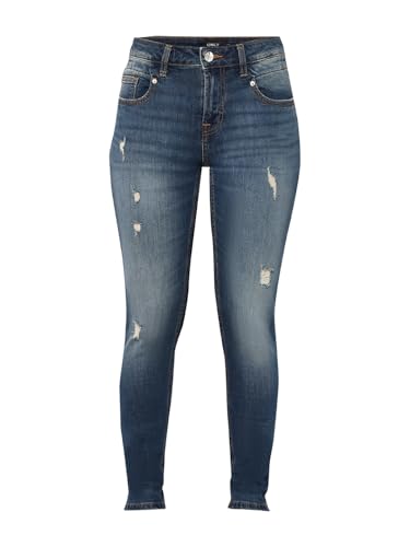 ONLY Women's Skinny Fit Low Rise Blue Jeans