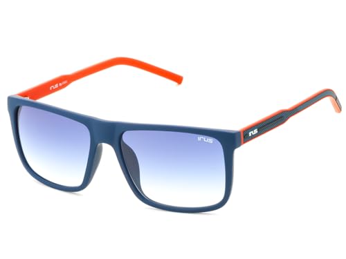 IRUS Men Rectangular sunglasses | 100% UV protection | Medium Size | Blue Gradient Polycarbonate lens
