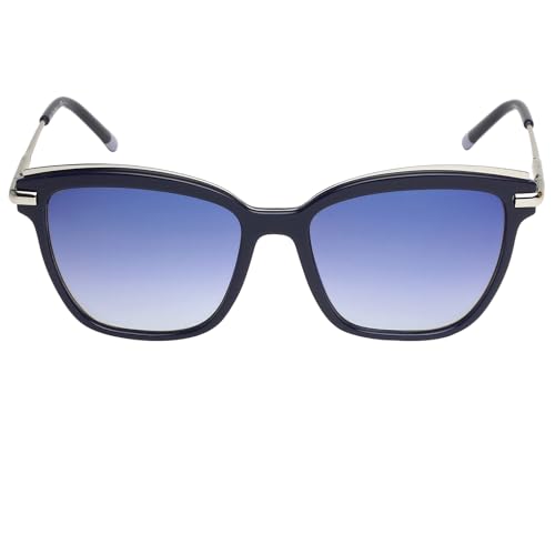 Calvin Klein Mirrored Square Women Sunglasses - (Ck 1237 414 55 S |55| Blue Color Lens)
