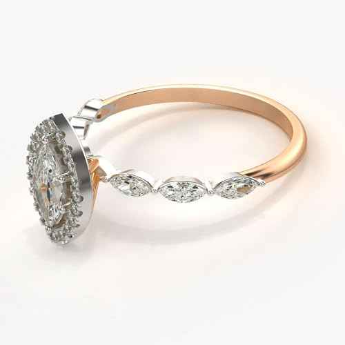 VALANOVA Hallmarked 14K Gold & Certified Lab Grown Diamond 0.81cts | Ring For Women's/Girls | Stylish & Elegant | VGR0464M | Ring Size: 14