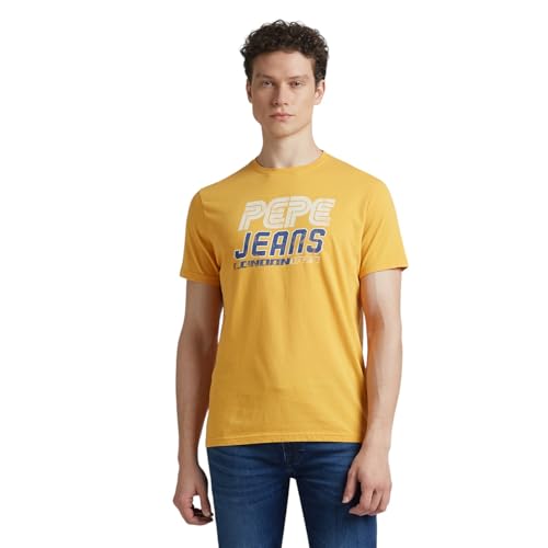 Pepe Jeans Men's Slim Fit T-Shirt (PM509903_Rugby Yellow