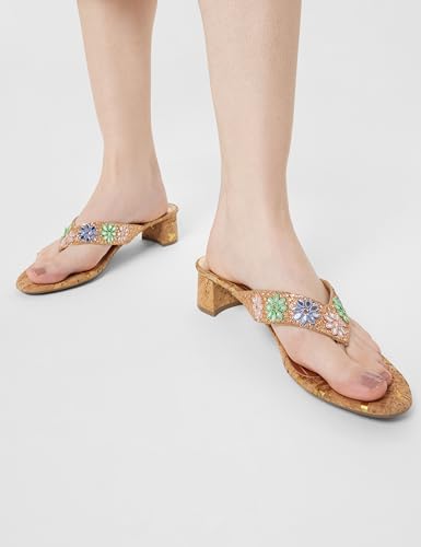 Catwalk Women Stylised Open Chunky Heels | For Women & Girls (ROSE GOLD,6 UK)