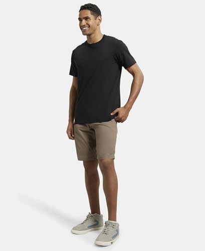 Jockey Men's Cotton Shorts (Pack of 1) (1203_Dark Khaki_M_Dark Khaki_M)