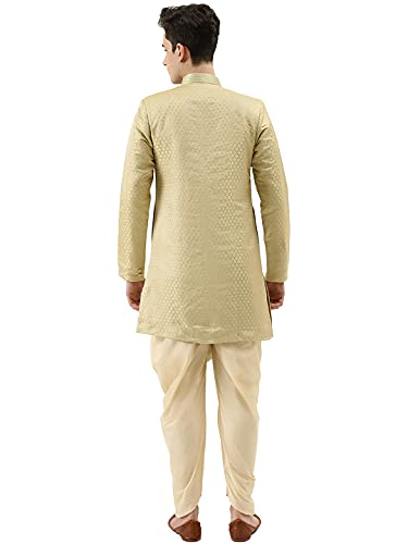 Manyavar Men's Silk Blend SMID0008-311 (SMID0008_Pista_L)