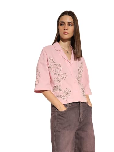 ONLY Women's Boxy Pink Shirt