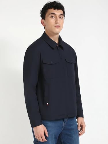 Tommy Hilfiger Men's A-Line Coat (S25HMWT325-M_Desert Sky