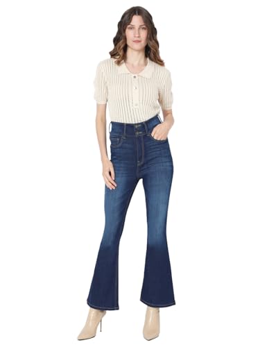 VERO MODA Women's Bootcut Dark Blue Jeans
