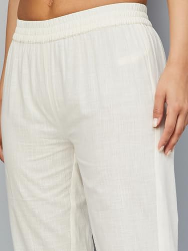 Max Women's Cotton Blend Kurta Set (CTKST54030_Off White