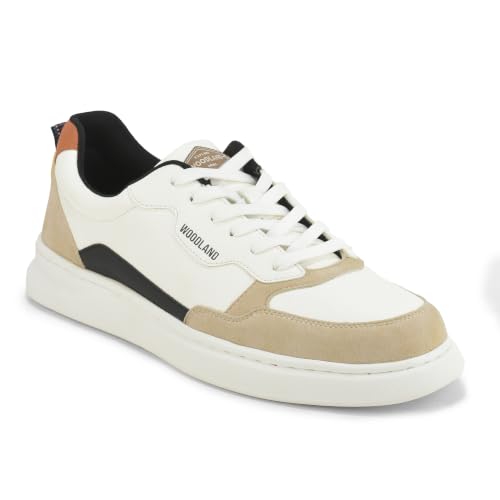 Woodland Men's White Polyurethane Sneakers-UK-6 (Euro 40)