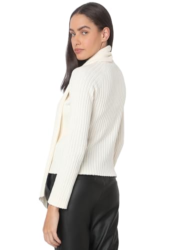 VERO MODA Women's Regular Fit Off White Sweater