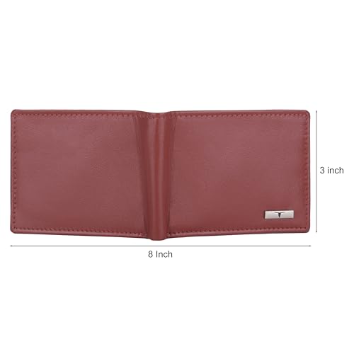 URBAN FOREST Fred Aniline Red Leather Wallet for Men