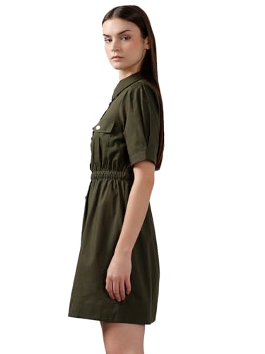 VERO MODA Women's Shirt Green Dress