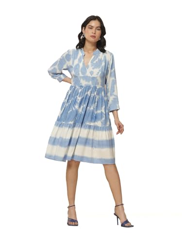 Label RITU KUMAR Blue Tie & Dye Short Dress