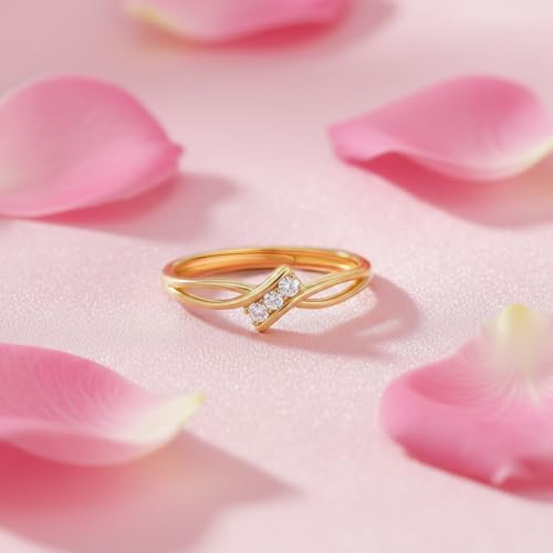 ZAVYA 925 Silver My Eternal Vow Gold Plated Ring (Adjustable) | Gift for her, Gifts for Women & Girls | With Certificate of Authenticity and 925 Stamp