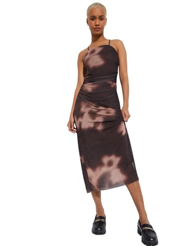 Max Alaya F x URB_N Women Floral Print Sheath Dress(Brown_S)
