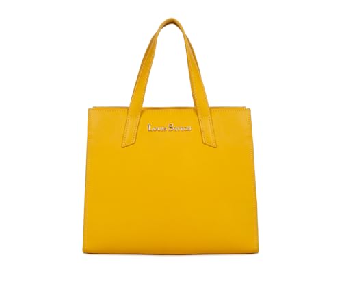 LOUIS STITCH Stylish Yellow Handbag for Women | Ladies Satchel Handbag for Travel, Office, College (LS-LDB-VF1039-HBYL)