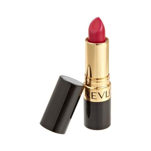 Revlon Super Lustrous Lipstick with Vitamin E and Avocado Oil, Pearl Lipstick in Pink, 657 Fuchsia Fusion, 0.15 oz