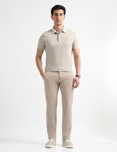 Arrow Sport Men's Slim Fit Mid Rise Trousers