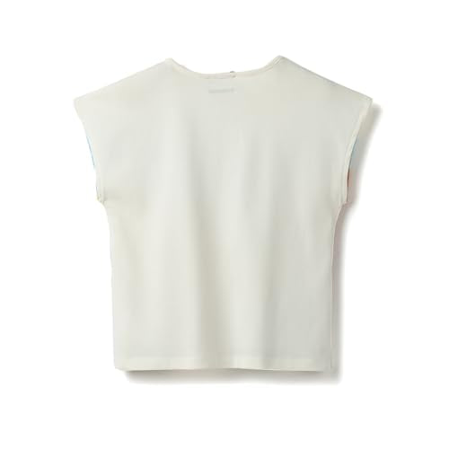 United Colors of Benetton Girl's Graphic Print Cropped Shirts (25A3099G3214I901_Off White