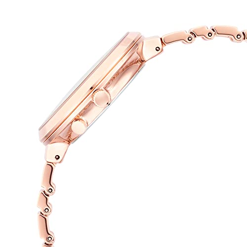 Titan Raga Love All Quartz Analog Mother Of Pearl Dial Rose Gold Metal Strap Watch for Women - NT95150WM01