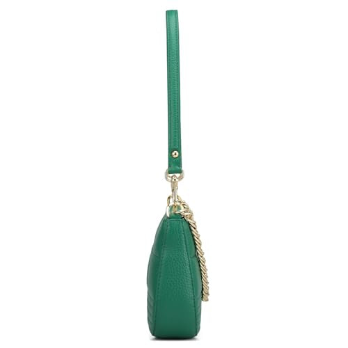 Da Milano Leather Shoulder Bag for Women - Green