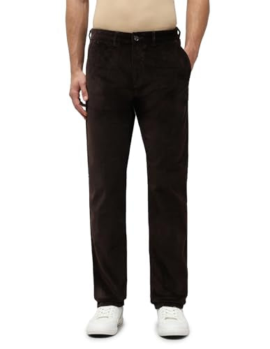 U.S.Polo Association Men's Riley Straight Fit Corduroy Trousers (USTRO070R_Brown_30)