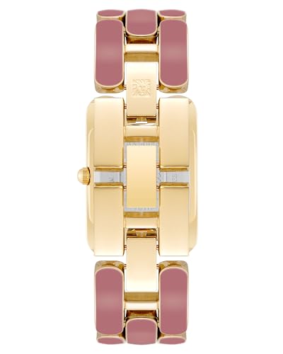 Anne Klein Quartz Analog Pink Dial Plastic Strap Watch for Women-AK4068GPMV
