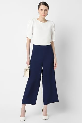 Van Heusen Women's Regular Casual Pants (VWTFFRGFS89822_Navy