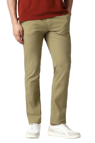 Van Heusen Casual Pants for Mens | Premium Cotton Blend Stretch | Slim Fit