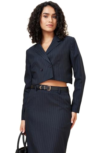 Women's Annabelle Navy Blazer Regular Fit,Baritone Blue,S