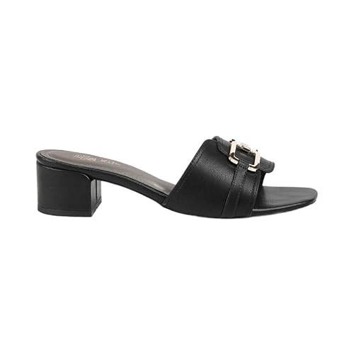 tresmode Buk Black Women's Dress Block Heel Sandals in Size 3 UK / 36 EU