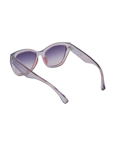 Carlton London Transparent with Pink Toned with Blue Polarised Lens Oversized Sunglass for women