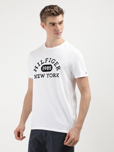Tommy Hilfiger Mens White Color T-Shirt (XL)