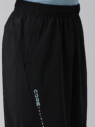 XTEP Black Knitted & Elastic Comfort Traning Long Shorts for Men -XL